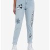 Bottoms * | Hunivers Disney Mickey Mouse Steamboat Willie Mom Jeans