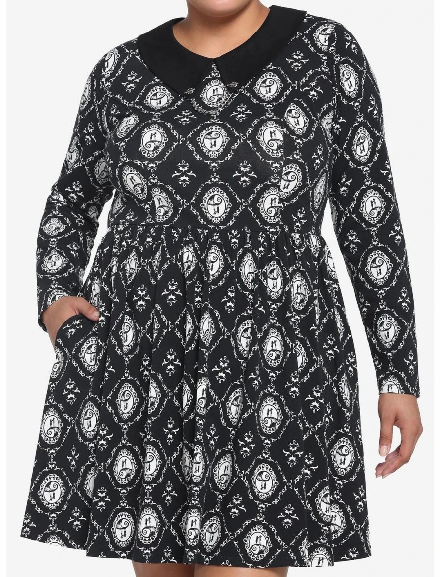 Dresses * | Hunivers The Nightmare Before Christmas Jack & Sally Cameo Dress Plus Size