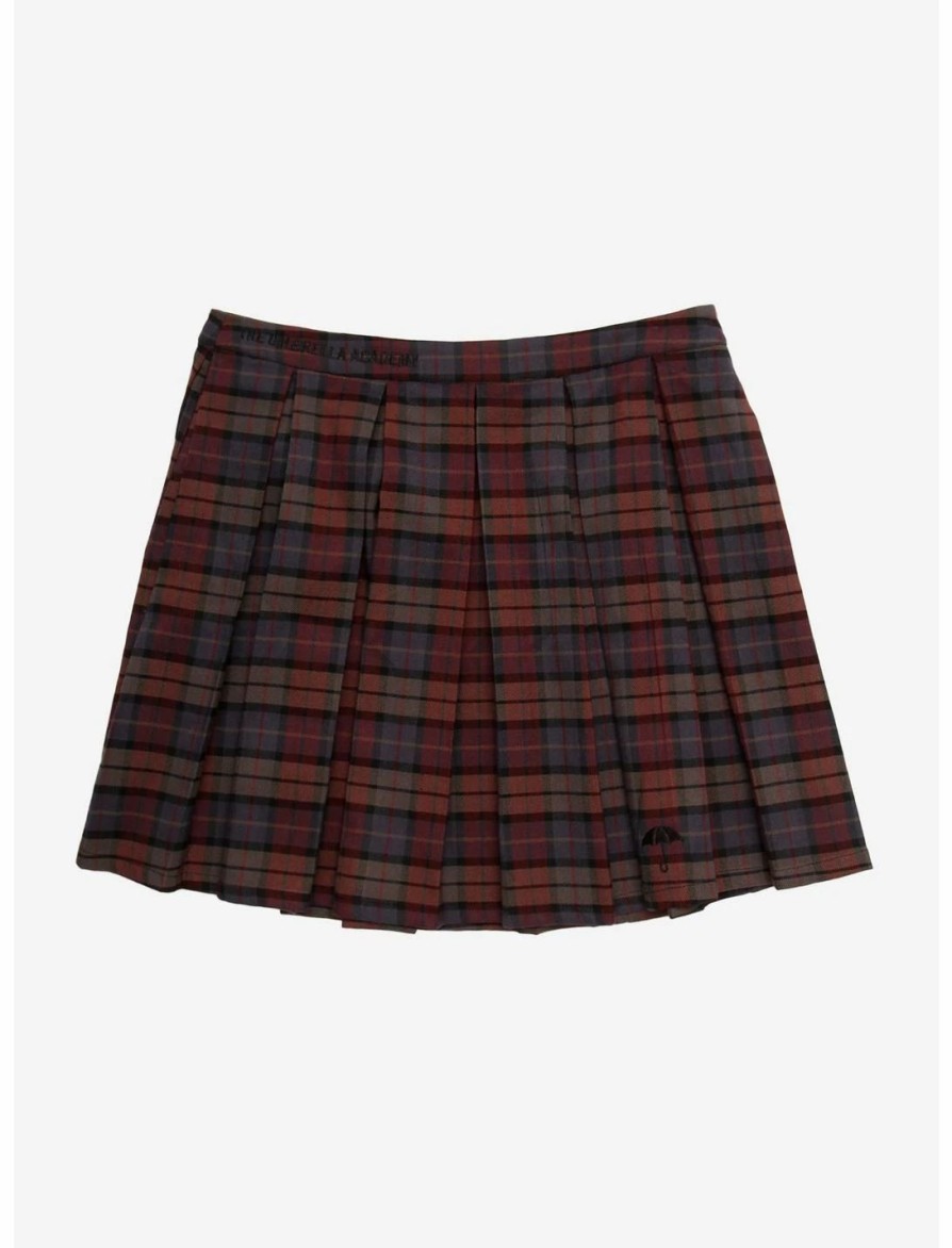 Dresses * | Hunivers The Umbrella Academy Plaid Pleated Skirt Plus Size