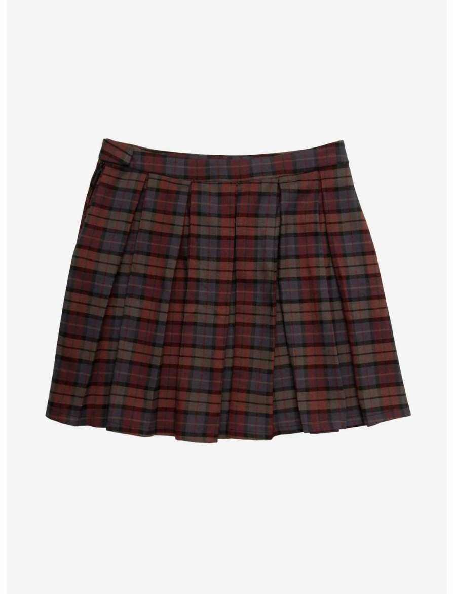 Dresses * | Hunivers The Umbrella Academy Plaid Pleated Skirt Plus Size