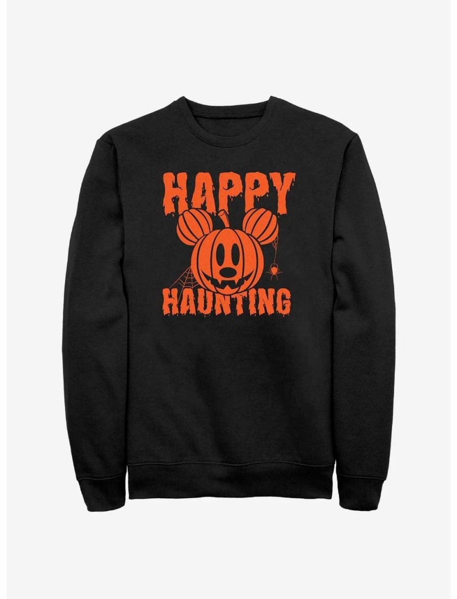 Sweaters And Cardigans * | Null Disney Mickey Mouse Happy Haunting Pumpkin Sweatshirt