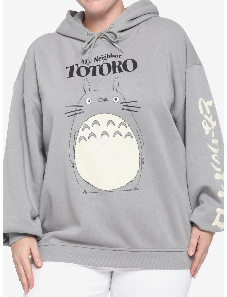 Hoodies And Sweatshirts * | Hunivers Her Universe My Neighbor Totoro Logo Hoodie Plus Size