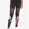 Bottoms * | Hunivers The Nightmare Before Christmas Jack & Sally Mesh Leggings