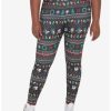 Bottoms * | Hunivers Her Universe Disney Holiday Mickey Mouse & Friends Fair Isle Leggings Plus Size