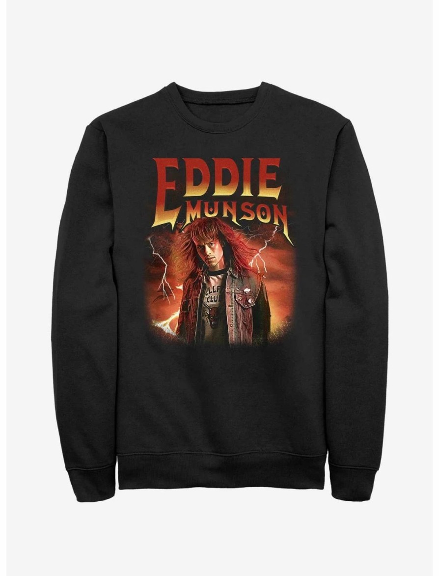 Sweaters And Cardigans * | Null Stranger Things Metal Eddie Munson Sweatshirt