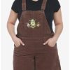 Bottoms * | Hunivers Shrek Embroidered Corduroy Shortalls Plus Size