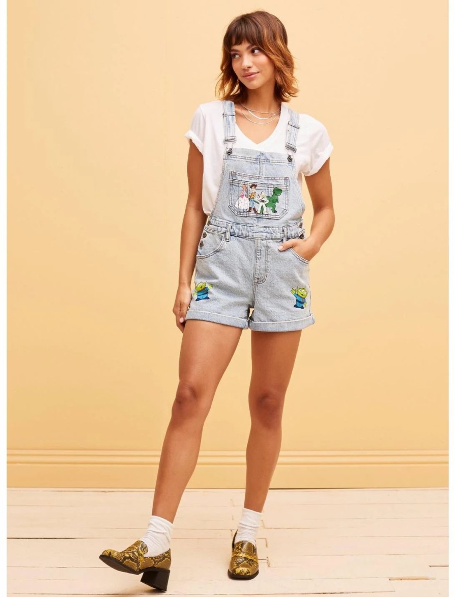 Bottoms * | Hunivers Her Universe Disney Pixar Toy Story Characters Denim Shortalls