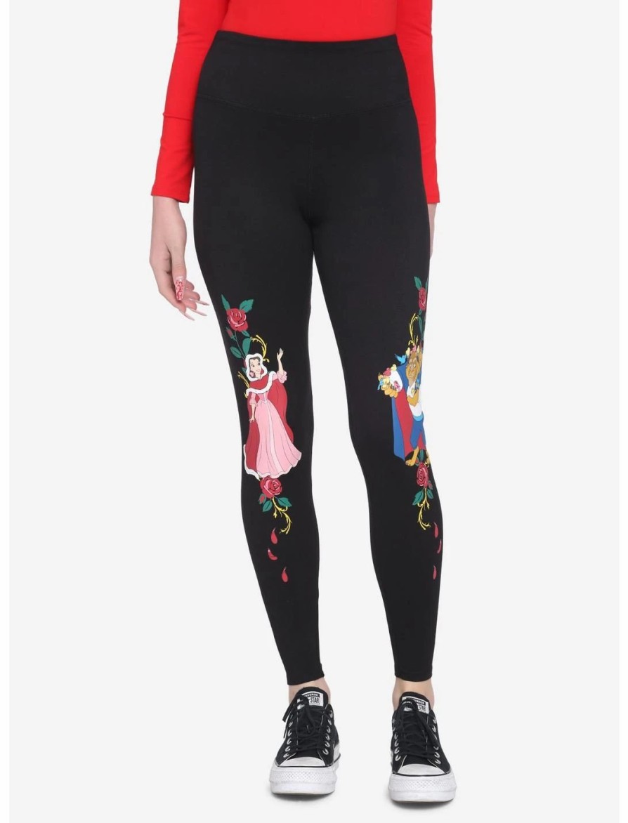 Bottoms * | Hunivers Disney Beauty & The Beast Rose Leggings