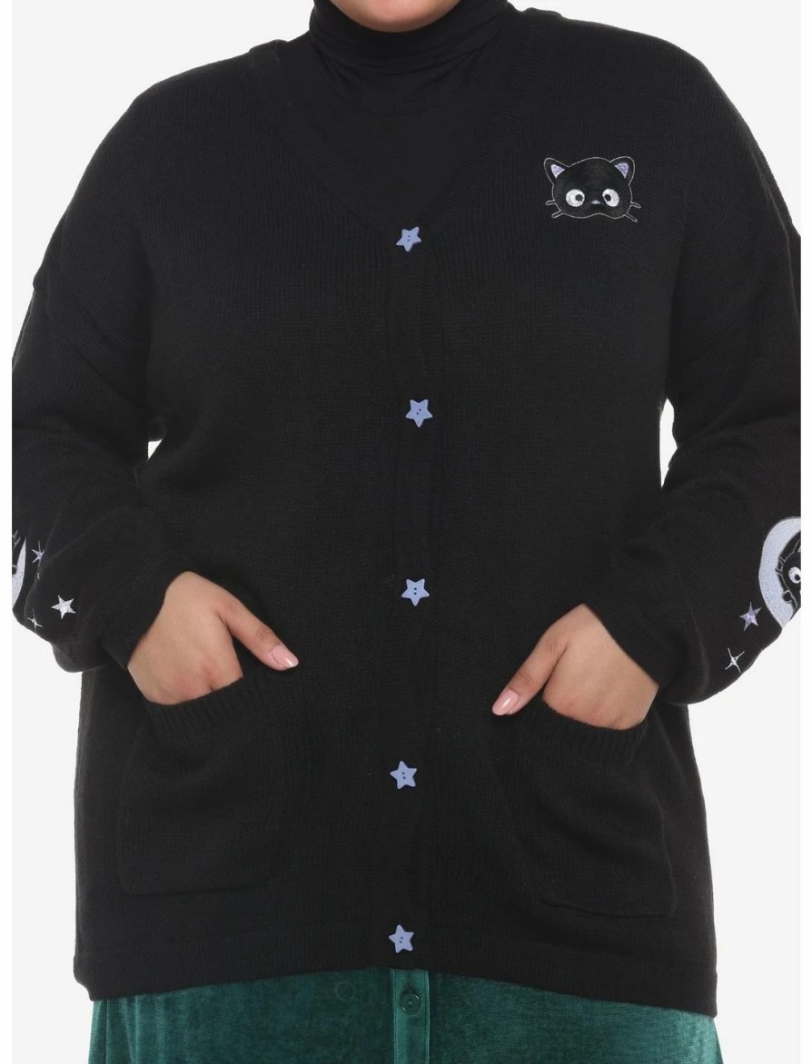 Sweaters And Cardigans * | Hunivers Chococat Embroidered Cardigan Plus Size