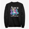 Sweaters And Cardigans * | Null Disney Alice In Wonderland Trippy Alice Sweatshirt