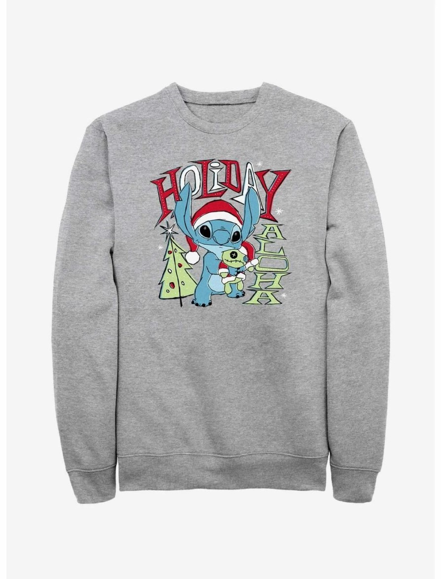 Sweaters And Cardigans * | Null Disney Lilo & Stitch Holiday Aloha Sweatshirt