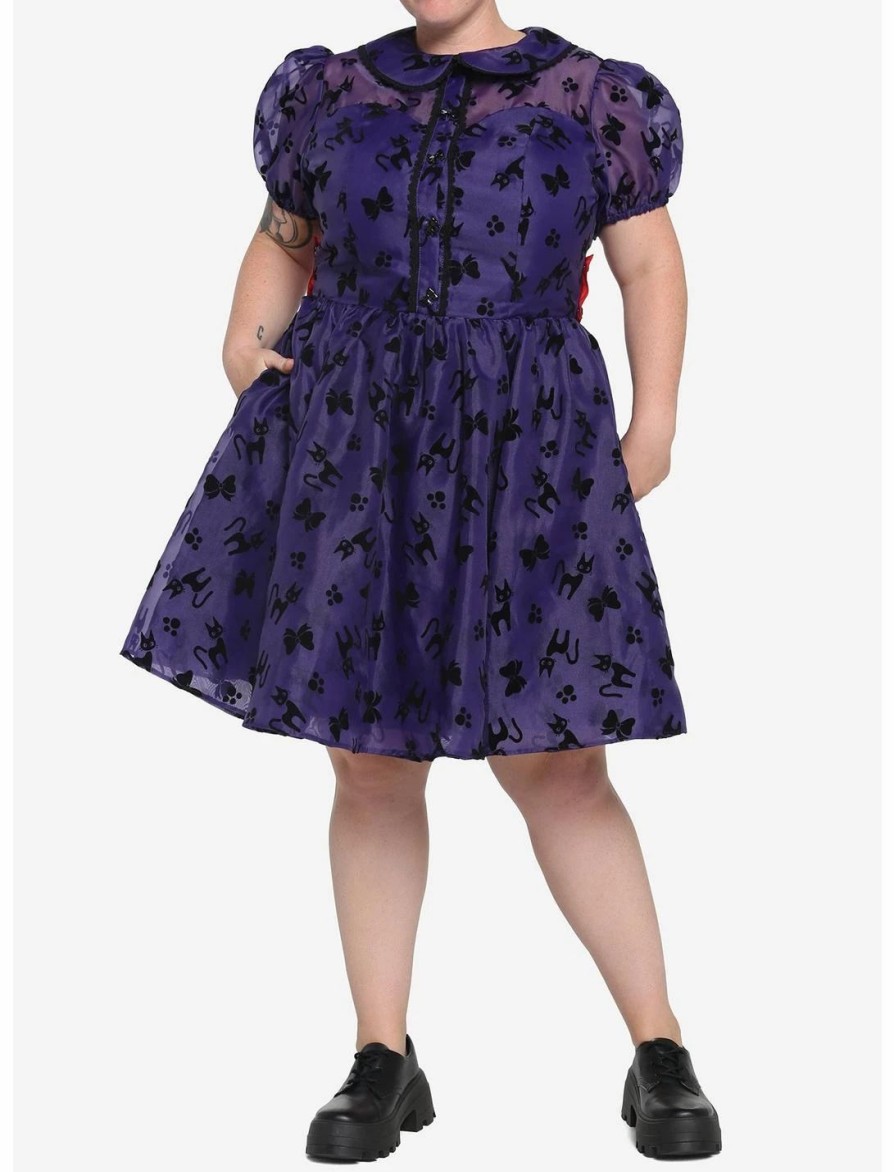 Dresses * | Hunivers Her Universe Studio Ghibli Kiki'S Delivery Service Jiji Puffy Organza Dress Plus Size