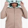 Hoodies And Sweatshirts * | Hunivers Her Universe Star Wars The Mandalorian Grogu Hoodie Plus Size