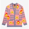 Sweaters And Cardigans * | Hunivers Studio Ghibli Howl'S Moving Castle Howl'S Diamonds & Calcifer Cardigan