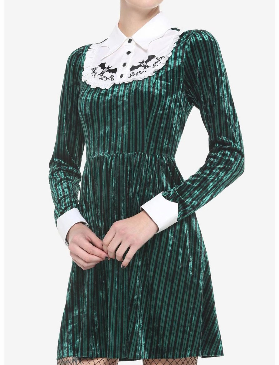 Dresses * | Hunivers Her Universe Disney The Haunted Mansion Ghost Host Velvet Long-Sleeve Dress