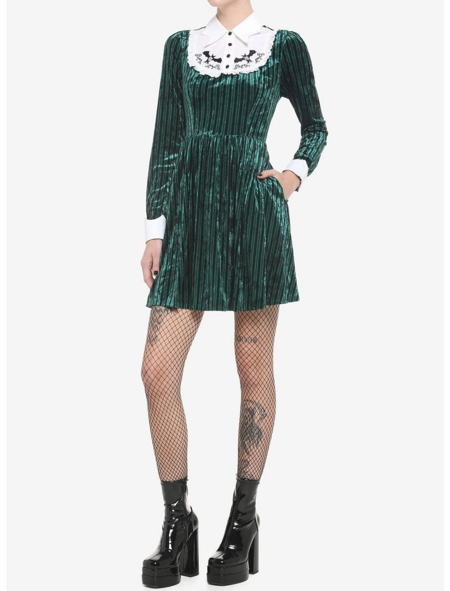 Dresses * | Hunivers Her Universe Disney The Haunted Mansion Ghost Host Velvet Long-Sleeve Dress