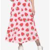 Bottoms * | Hunivers Pink Strawberry Maxi Skirt