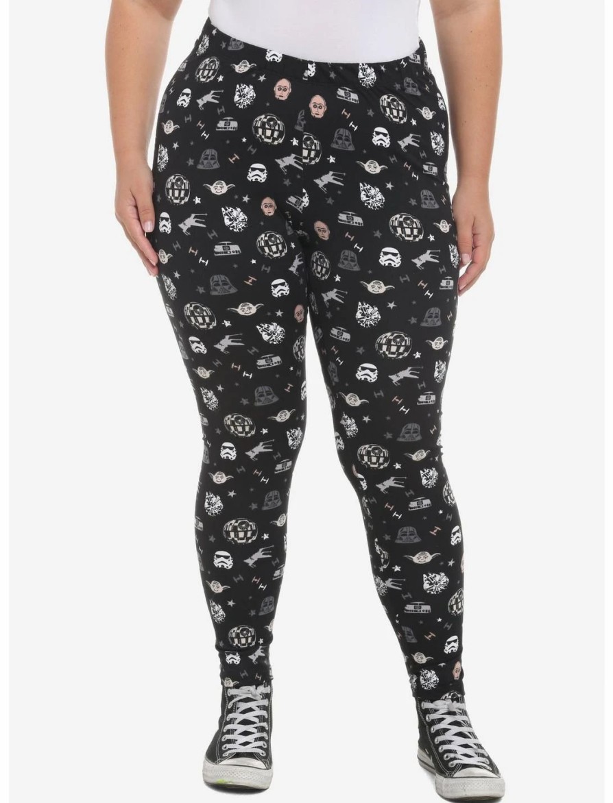 Bottoms * | Hunivers Her Universe Star Wars Allover Print Leggings Plus Size