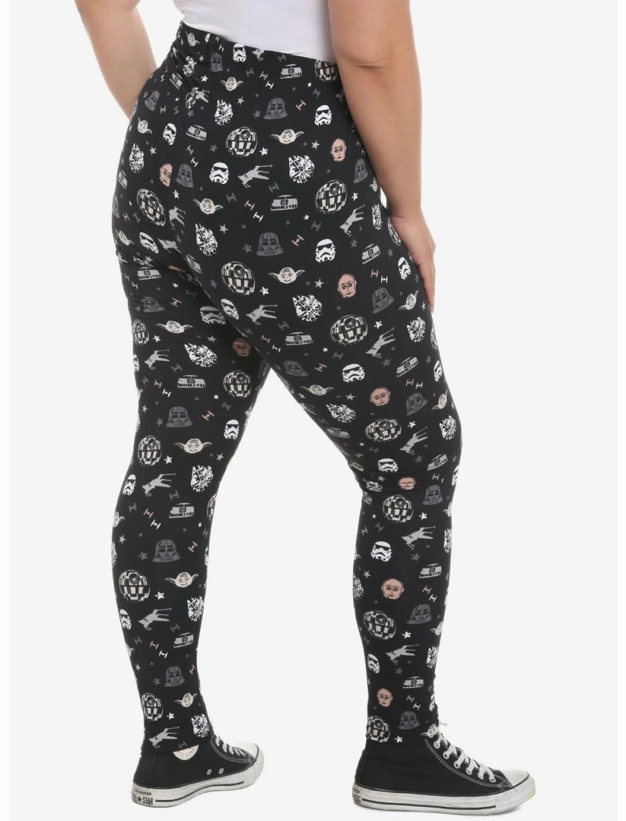 Bottoms * | Hunivers Her Universe Star Wars Allover Print Leggings Plus Size