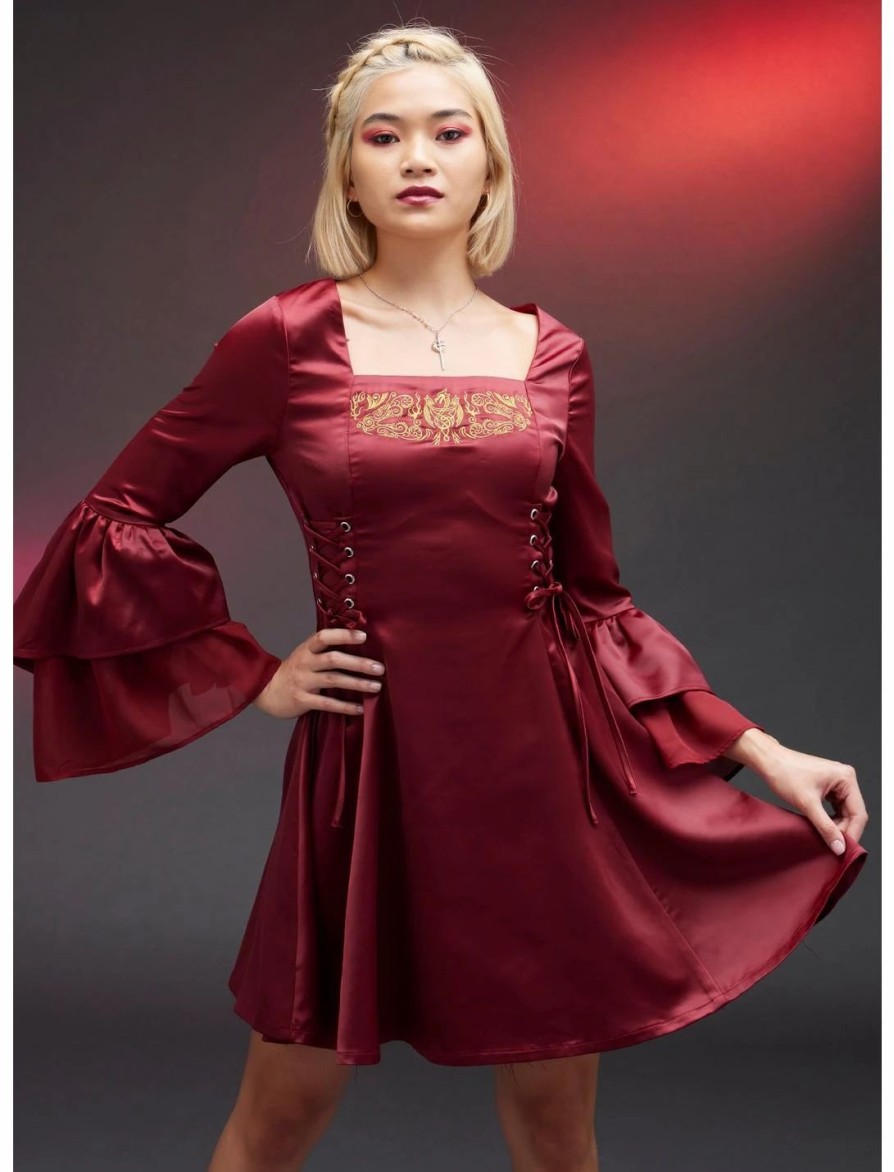 Dresses * | Hunivers House Of The Dragon Rhaenyra Targaryen Bell Sleeve Dress