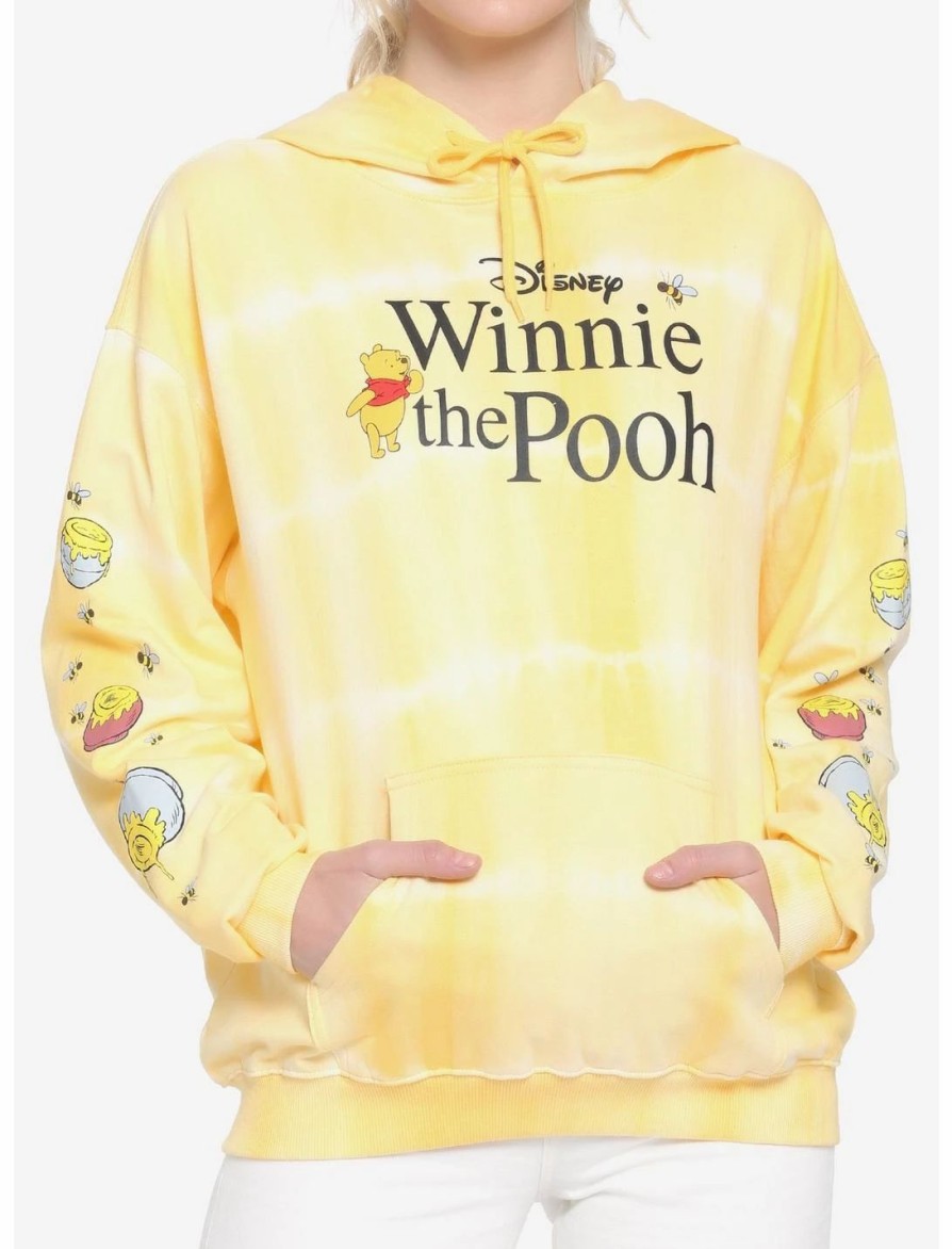 Hoodies And Sweatshirts * | Hunivers Disney Winnie The Pooh Yellow Wash Honey Pot Hoodie