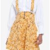 Bottoms * | Hunivers Disney Chip 'N' Dale Fall Floral Suspender Skirt