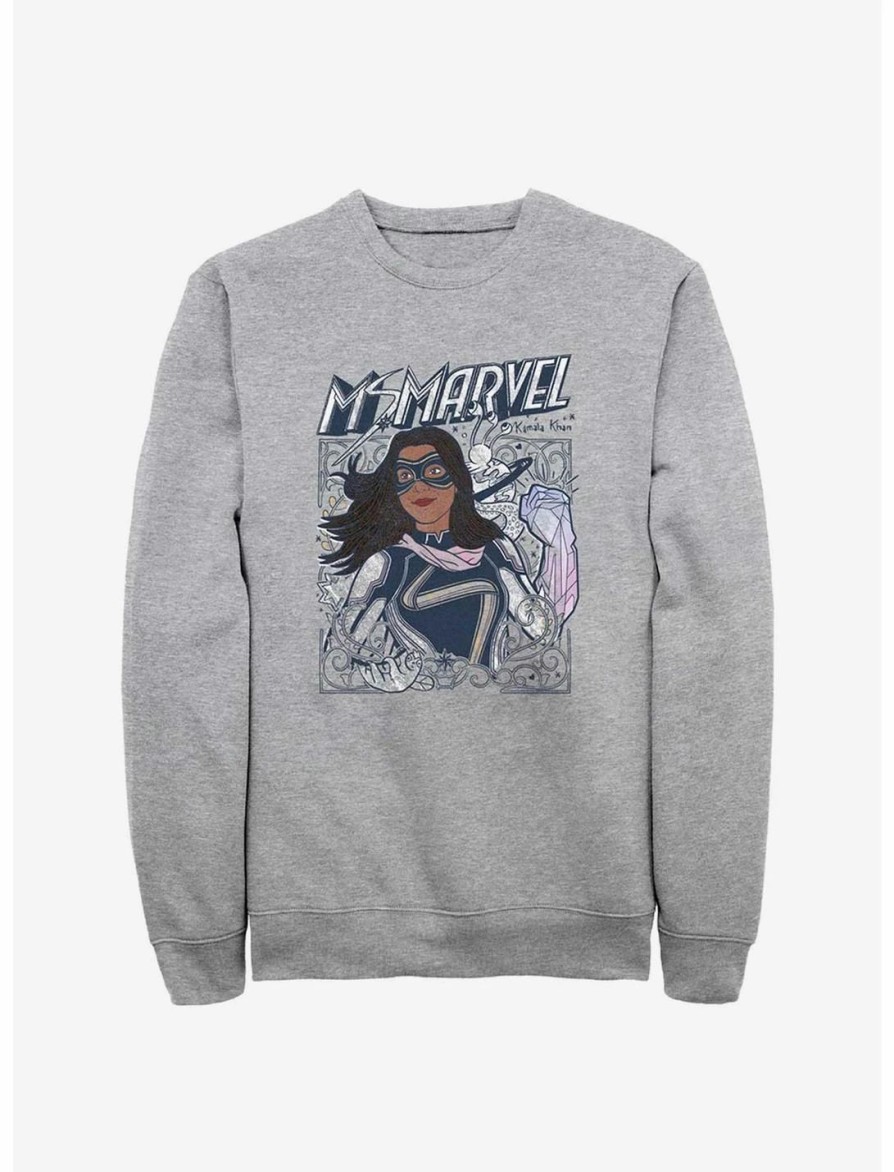 Sweaters And Cardigans * | Null Marvel Ms. Marvel Doodle Kamala Sweatshirt