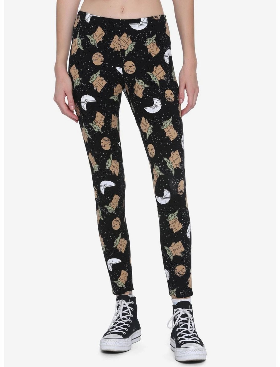 Bottoms * | Hunivers Star Wars The Mandalorian The Child Leggings