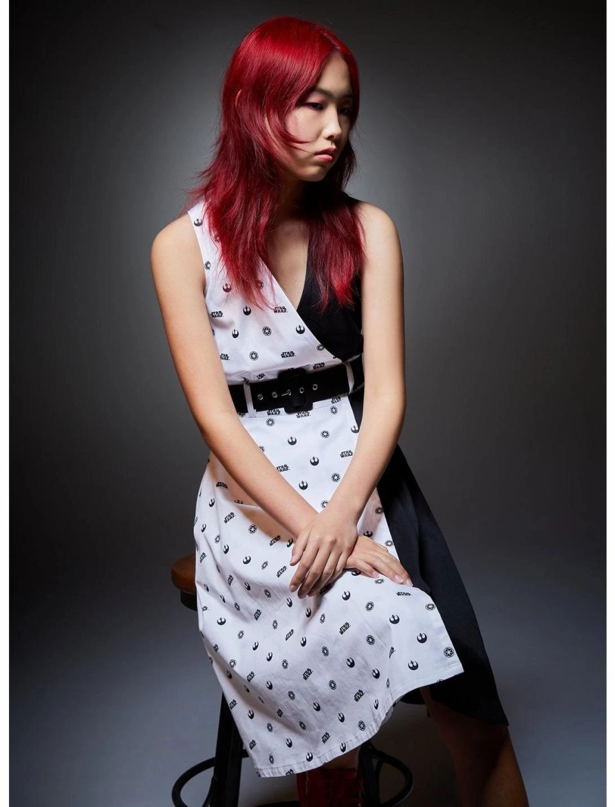 Dresses * | Hunivers Her Universe Star Wars Black & White Symbol Dress Her Universe Exclusive