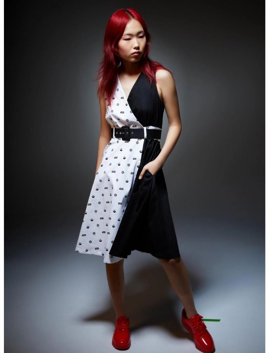 Dresses * | Hunivers Her Universe Star Wars Black & White Symbol Dress Her Universe Exclusive