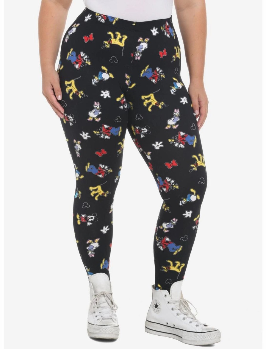 Bottoms * | Hunivers Her Universe Disney Mickey Mouse & Friends Leggings Plus Size