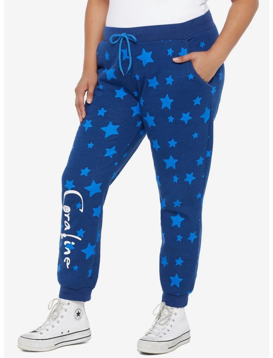 Bottoms * | Hunivers Coraline Star Girls Jogger Sweatpants Plus Size