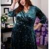 Dresses * | Hunivers Her Universe Retro Star Velvet Dress Plus Size