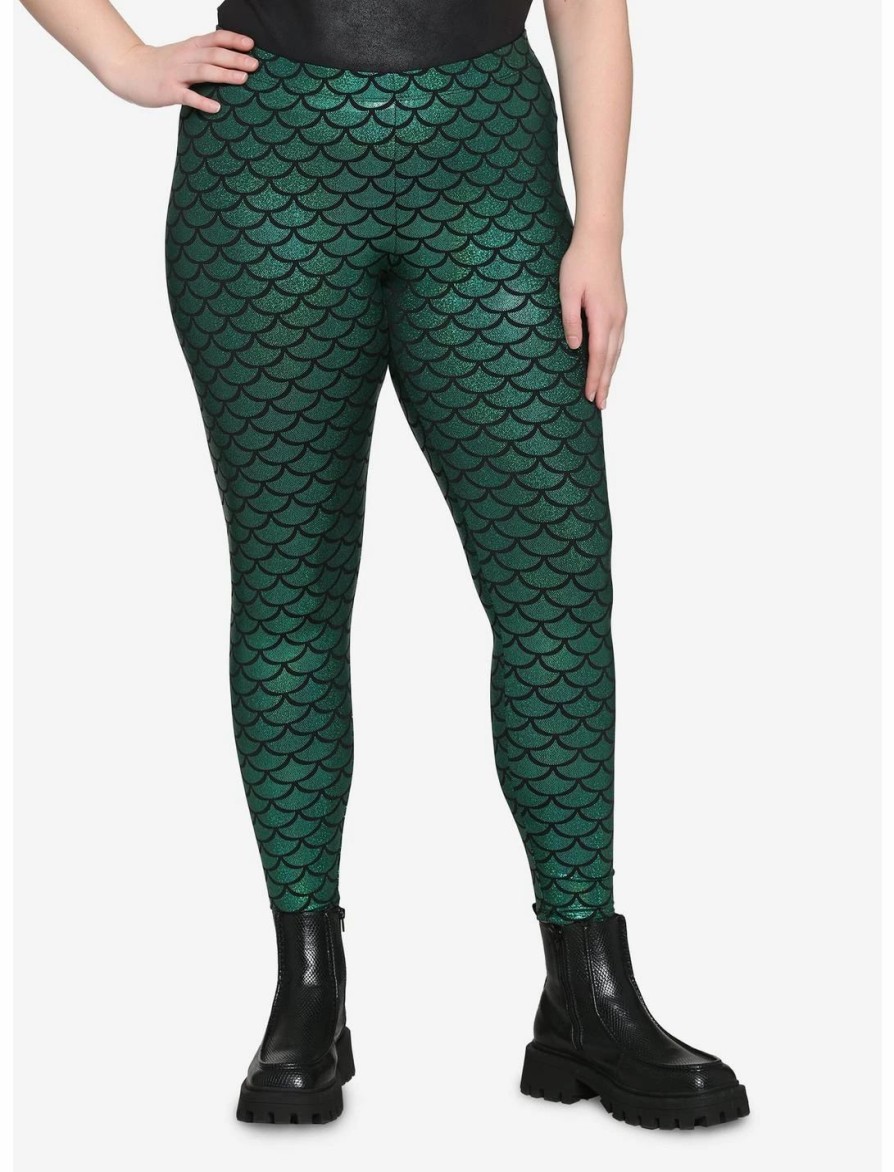 Bottoms * | Hunivers Mermaid Scale Leggings Plus Size