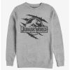 Sweaters And Cardigans * | Null Jurassic World Logo Scale Slash Sweatshirt