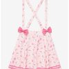 Bottoms * | Hunivers Hello Kitty Puffy Bow Suspender Skirt Plus Size