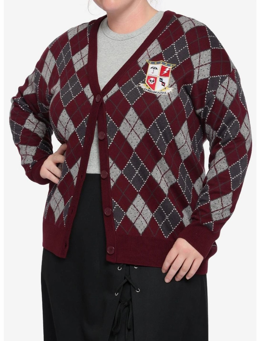 Sweaters And Cardigans * | Hunivers Her Universe The Umbrella Academy Oversized Crop Cardigan Plus Size Her Universe Exclusive