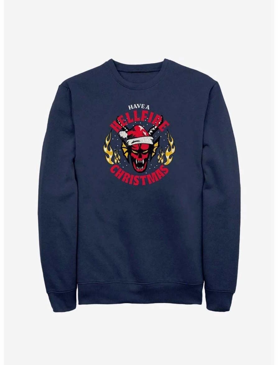 Sweaters And Cardigans * | Null Stranger Things Have A Hellfire Christmas Sweatshirt