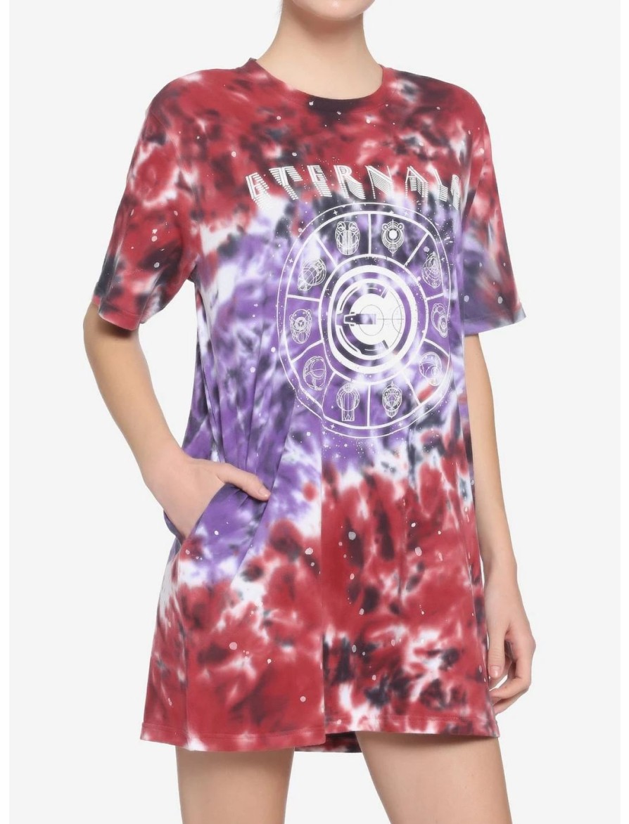 Dresses * | Hunivers Her Universe Marvel Eternals Cosmic Tie-Dye T-Shirt Dress