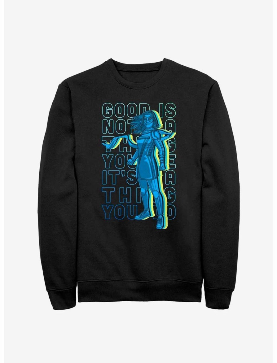 Sweaters And Cardigans * | Null Marvel Ms. Marvel Do Good Stack Sweatshirt