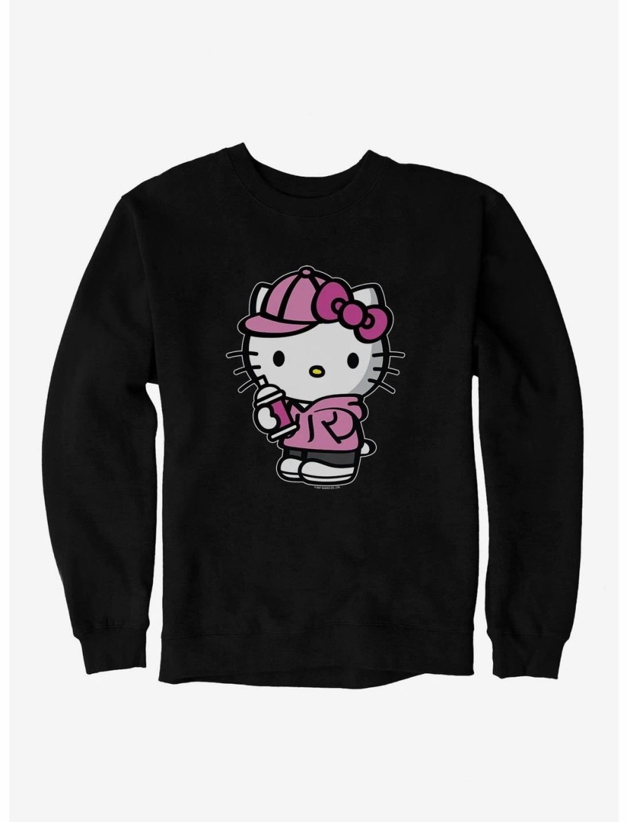 Sweaters And Cardigans * | Null Hello Kitty Pink Front Sweatshirt