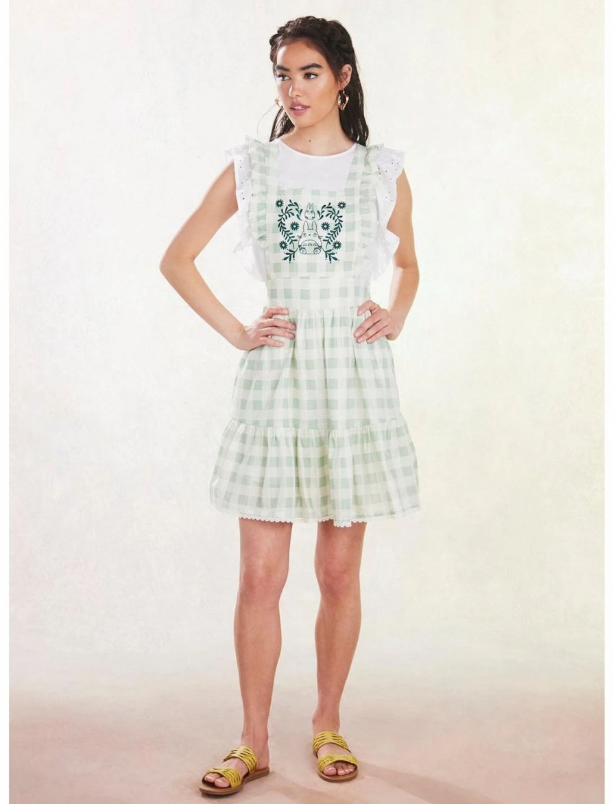 Dresses * | Hunivers Her Universe My Neighbor Totoro Gingham Pinafore Skirtall