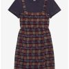 Dresses * | Hunivers The Umbrella Academy Plaid Twofer Dress Plus Size