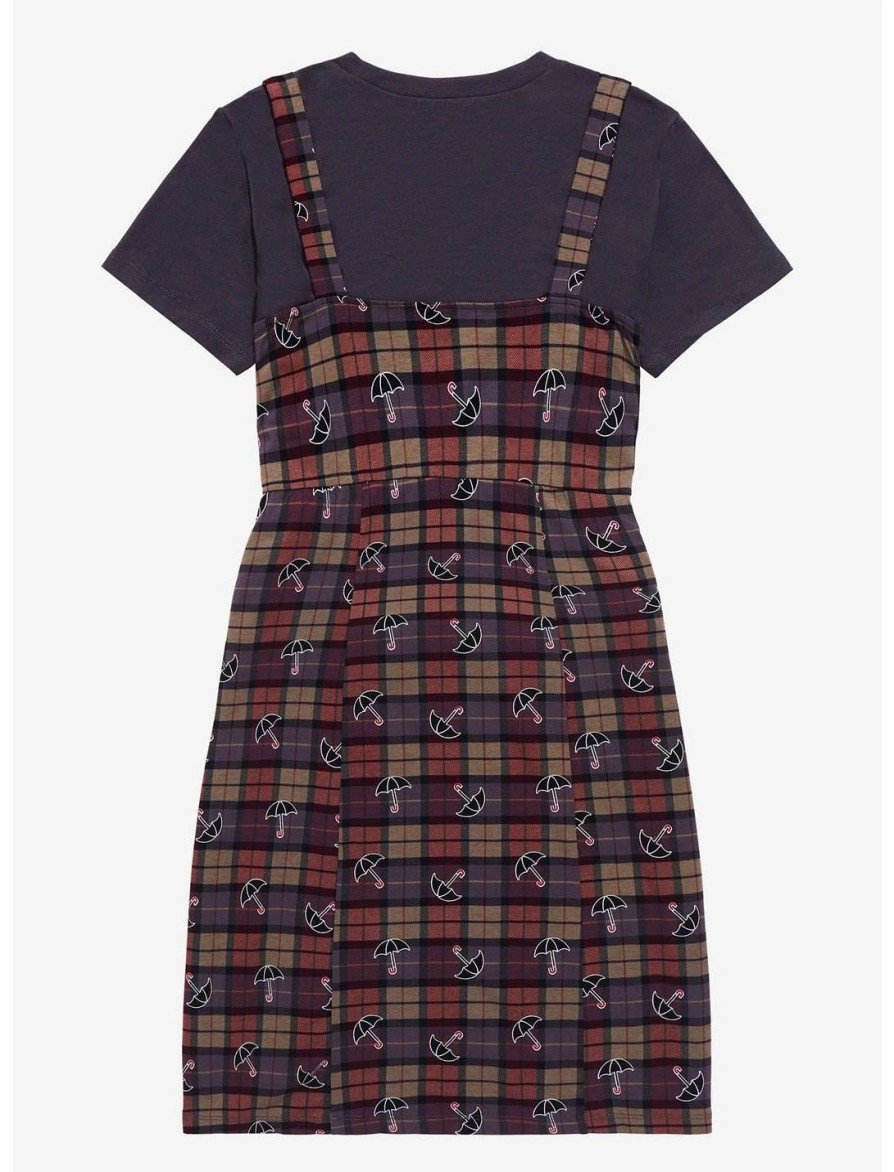 Dresses * | Hunivers The Umbrella Academy Plaid Twofer Dress Plus Size