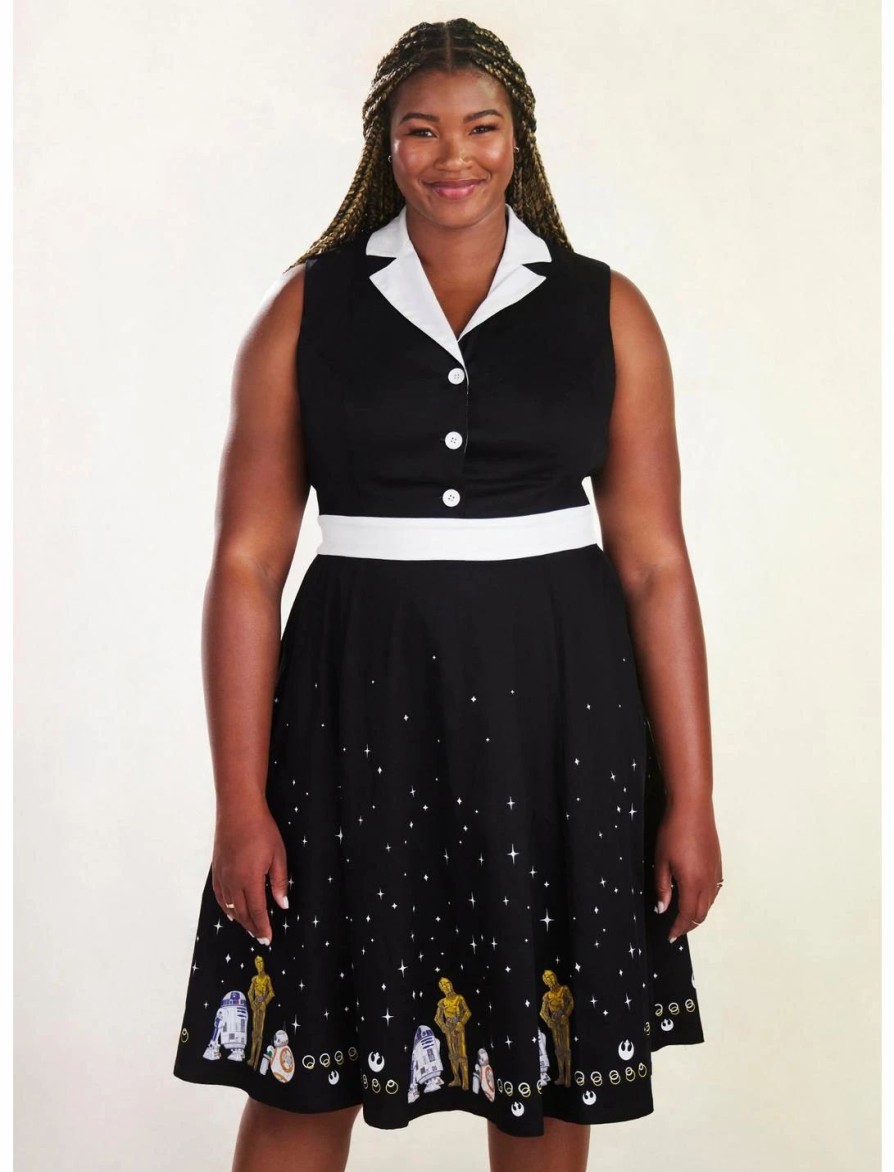 Dresses * | Hunivers Her Universe Star Wars Droid Retro Dress Plus Size