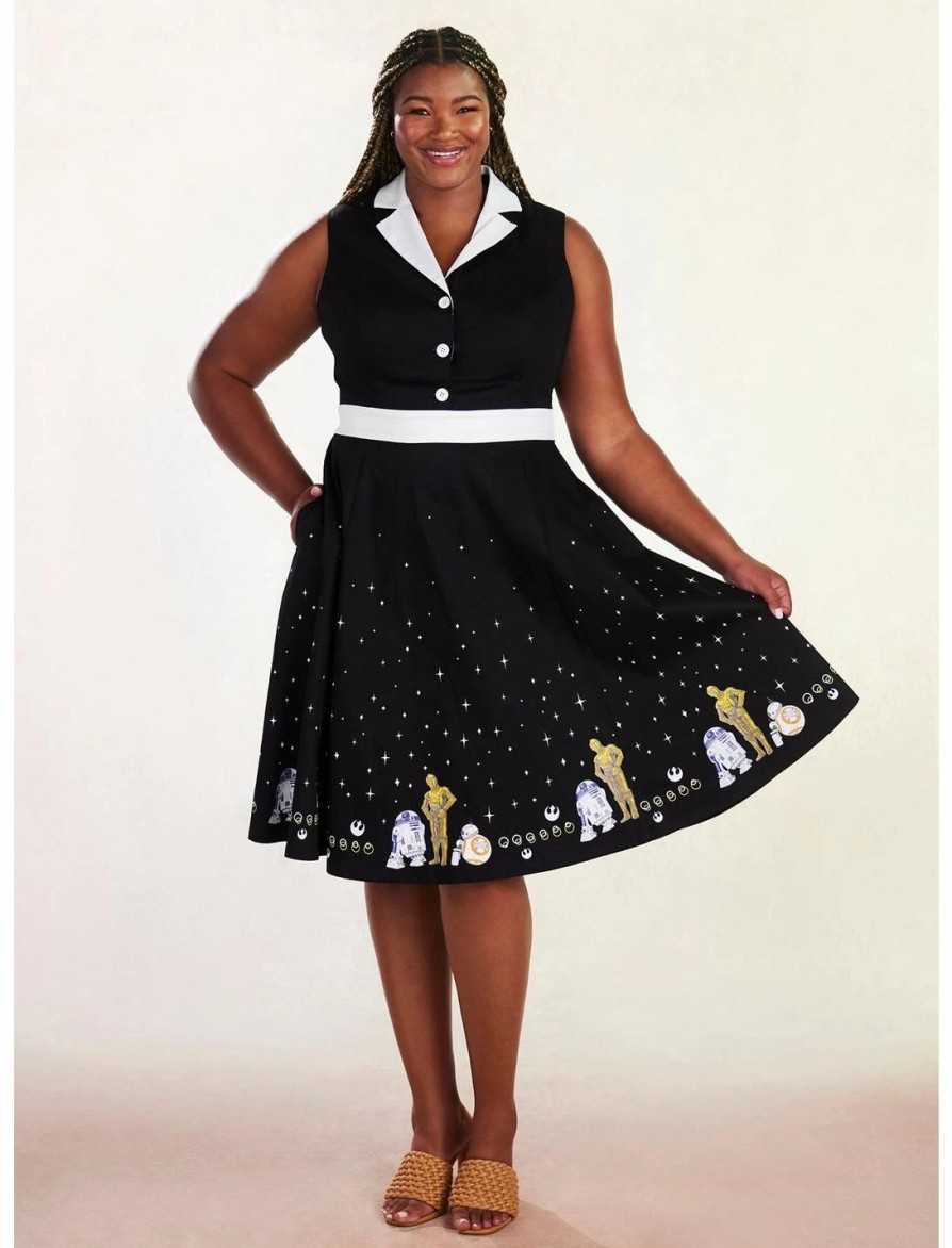 Dresses * | Hunivers Her Universe Star Wars Droid Retro Dress Plus Size