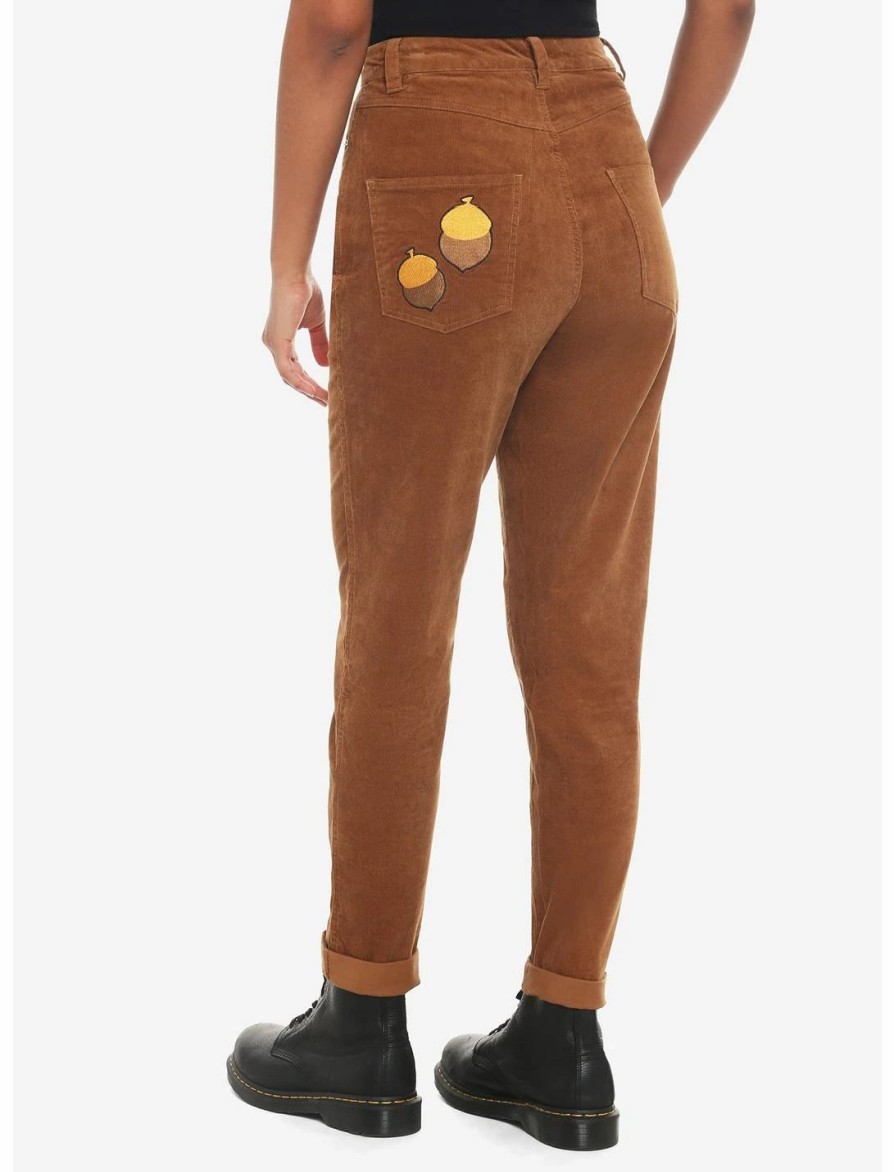 Bottoms * | Hunivers Disney Chip 'N' Dale Embroidered Corduroy Mom Jeans