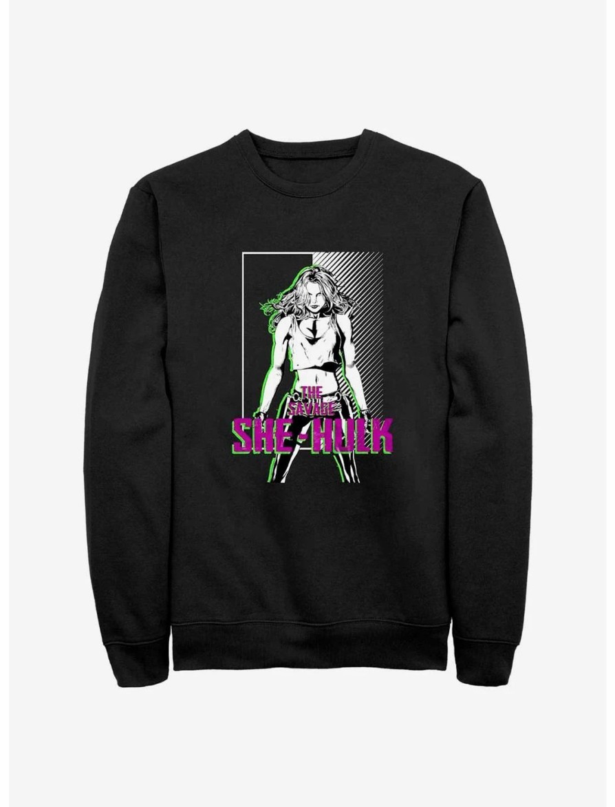 Sweaters And Cardigans * | Null Marvel She-Hulk Savage Sweatshirt