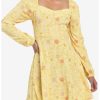 Dresses * | Hunivers Disney Beauty And The Beast Floral Long-Sleeve Dress