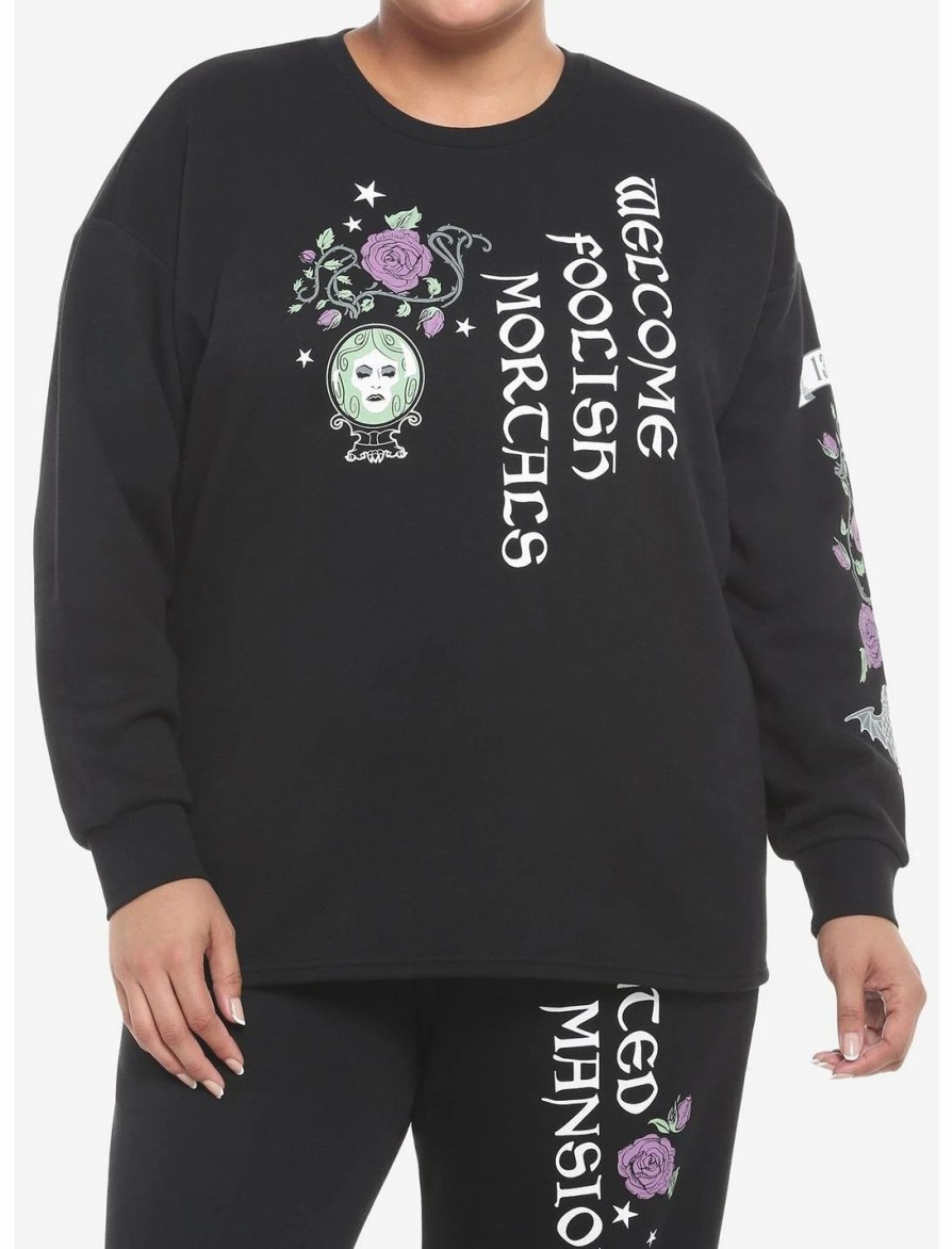 Hoodies And Sweatshirts * | Hunivers Her Universe Disney The Haunted Mansion Madame Leota Crop Sweatshirt Plus Size